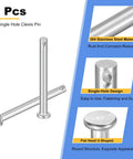8 Pack Three Sixteenth Inch By Two Inch Single Hole Clevis Pins 304 Stainless Steel Flat Head Heavy Duty Hitch Pin For Trailer Latch