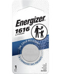 Heavy Duty Cr1616 Lithium Coin Battery One Pack with 3V output in packaging, ideal for heart rate monitors and remotes.