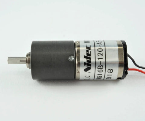 16mm 12V Geared DC Motor With 1/256 Gear Ratio, ultra compact motor, side view, for small robotics and DIY automation