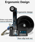 Heavy Duty Boat Trailer Winch 1600Lbs With 26ft Strap, 4:1 Gear Ratio Hand Crank Winch, ergonomic design close-up