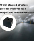 4 Pack Beefy Heavy Duty Rubber Anti Vibration Pads 50x50x40 Mm 2x2x1.6 Inches For Washing Machines Dryers Refrigerators AC Units Treadmills Furniture Legs And Industrial Machinery Home Office Gym Use, 40 mm elevated pad