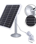 5V 20W Solar Panel For Outdoor Security Camera With USB-C And Charger, 360 Degree Adjustable Bracket, IP66 Waterproof, Type-C Cable Included