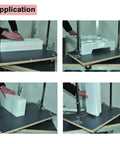 110V Hot Wire Foam Cutter Table With Foot Pad 24W Thermal Foam Cutting Machine for Styrofoam in use, showing angled cut setup.