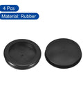 Set Of Four Rubber Grommets For Firewall Cable Protection, Inner Diameter 2 Inches, Outer Diameter 2.125 Inches, Black, Shown in Pack of 4