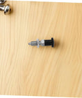 Heavy Duty Stainless Steel Indexing Plunger Pin Packs A Quick Reset Spring Knob that snaps back fast on wood surface.
