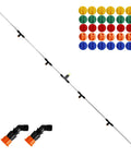 Six Nozzles Metal Boom Wand Sprayer with five tip types and durable metal rods for tractors and UTVs