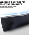 Close-up of Must Have 21 Inch Mulching Blades Replacement For Craftsman And Husqvarna Lawn Mowers 2 Pack Circle Hole Mounting Pattern