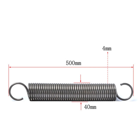 Heavy Duty Dual Hook Tension Spring Built Like A Tank From Heat Tempered Steel Works Like A Charm For Marine Gear And Home Reno Guaranteed Top Marks, 500mm long, 4mm thick.