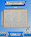 Heavy Duty Fiberglass Furnace Filter 16x25x1 With Double Strut GDS Series sizing chart illustration