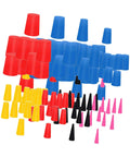 Heavy Duty Silicone Tapered Plug Kit 110 Pieces Set Includes 1/16 To 5/8 Inch Stoppers, assorted colored silicone plugs