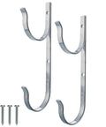 Two Pack Aluminum Pool Pole Hangers with Mounting Hardware for Inground and Above Ground Pools Heavy Duty Pool Pole Hooks