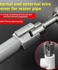 Heavy Duty Integrated Pipe Threading Tool For 1/2 And 3/4 Inch Water Pipes Easy Electric Drill Compatible internal and external threader for PVC and steel.