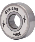 608-2RS Skateboard Bearings 8x22x7mm High Speed Smooth And Durable For Longboards Inline Skates Rollerblades White Close-up View