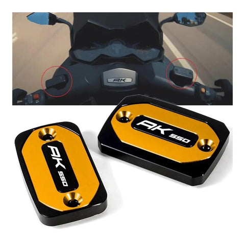CNC Aluminum Dope Brake Fluid Reservoir Cap For Motorcycle Front Brake And Clutch System Fuel Tank Cover Built Tough 6061 T6 Filler Cap Fits AK550 AK 550 2017 2018 2019 2020 2021