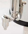 Close-up of deluxe 7-inch stainless steel water view spigot on Gravity-Fed Water Filter System with Two High-Capacity Filtration Elements