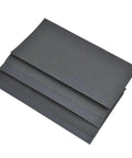60 Piece Premium Silicon Carbide Wet Dry Sandpaper Sheets stacked, showing custom cut design for wood, glass, and metal use.