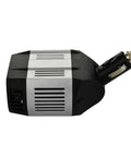 Road Ready 100 Watt Modified Sine Wave Power Inverter With 300 Watt Surge And Dual Usb Ports, side view showing cigarette lighter connection.