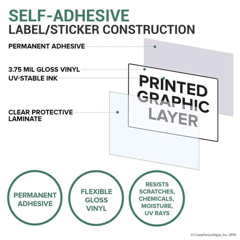 Heavy Duty Spill Kit Label Decal In Bold Yellow Gloss Vinyl With Fast Peel And Stick Install For Industrial Safety Compliance Signs, 3.75 mil thickness.