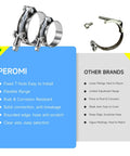 Heavy Duty T Bolt Hose Clamp Assortment Kit With 18 Stainless Steel Clamps In 9 Sizes From 34mm To 91mm for turbo hoses