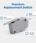 Replacement Sensor Switch Lever Micro Switch 16A 125V 250V For Air Fryer Models FG550 AG301 AG302 AG400 Side View