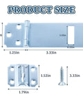 Six Pack Door Hasp And Latch Locks Set Three And One Half Inch Extra Thick Steel Hasp with product dimensions displayed