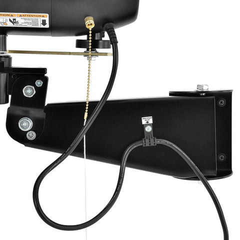 Close-up of mounting bracket for Beefy Deluxe Wall Mount Fan 30 Inch Diameter With Fixed And Oscillating Head 3 Speed 10000 CFM