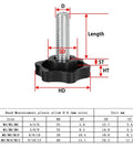 Stainless Steel M4 M5 M6 M8 M10 Plastic Handle Clamping Bolts And Thumb Screw Knobs For DIY Metalworking Projects Plus Heavy Duty Industry Equipment Fastening Hardware Solutions size chart