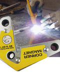 Heavy Duty Multi Angle Welding Fixer Holds 60, 90, 120 Degree Ferrite Magnets Securely for alignment during welding.
