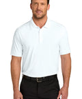 Unisex Pro Polo Work Shirt With Moisture Wicking Fabric And UPF 30 Sun Protection Collared Work Tee For Men And Women Built Tough For The Daily Grind White Size X Large, man wearing