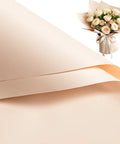 Cream Tea Floral Wrapping Paper Sheets 22.4x22.4 Inches Water Resistant Bouquet Gift Wrap For Weddings Birthdays And DIY Florist Packaging