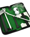 Compact Golf Putter Set With Ball Hole Cup For Travel And Indoor Putting Practice in portable case with neon putters