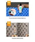 Top Shelf Soundproof Wall Panels Thick Acoustic Foam Sheets Peel And Stick Noise Reducing Padding Fire Retardant Room Divider For Home Studio Podcast Game Changer Slick Purple Heavy Duty Blocker sound measurement and flame test