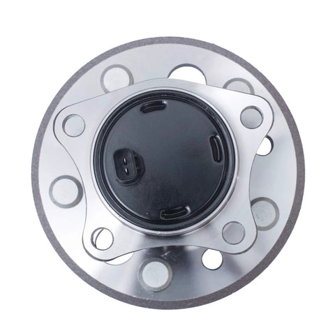 Top view of Rear Left Wheel Bearing And Hub Assembly For Toyota Avalon 2005 2012 Camry, 5 Lug With ABS OEM Grade.
