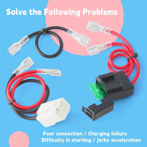 MX650 Battery Wire Harness For Razor MX350 MX400 MX500 Electric Dirt Bikes And Quad Dune Buggy FourPole ThreeWire Plug And Play Upgrade For Smooth Power And Solid Connections