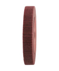 Side view of a Six Inch Non Woven Nylon Flap Wheel Disc 320 Grit Be Beefy Buffing Tool For Metal Polishing, Rust and Paint Removal