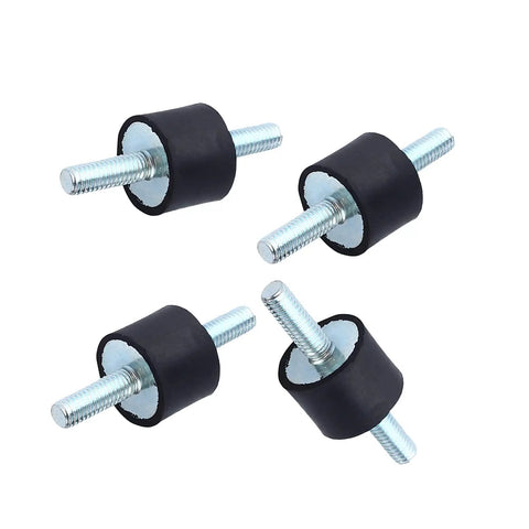 M6 Rubber Mounts 20x15 Anti Vibration Isolators, 8 Pack for Damping in Air Compressors, Engines, Water Pumps and Other Equipment Made of Metal and Rubber, four mounts