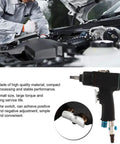 Heavy Duty 3/8 Inch Pneumatic Impact Wrench With Forward Reverse Toggle slick compact build, displayed in use during auto repair.
