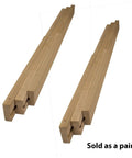 Premium Soft Maple Table Extension Slides Roll Slick As Silk For Dining Rooms Up To Ninety Six Inches image showing wooden glides sold as a pair.
