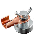 Sturdy Welding Ground Clamp With Powerful Magnetic Base And High Current Copper Terminal Holder For Heavy Duty Stable Jobs, close-up view.
