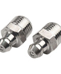 Top 10 Piece Stainless Steel Grease Fitting Kit With Straight Design 201 Metal 18-28 Thread Rust Proof Oil Nipples For Car Machinery And Hardened Bearings Maintenance Work, two fittings