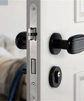 Durable Zinc Alloy Door Lock For Indoor Bedroom Use With Silent Operation And Gold Split Doorknob Hardware, Easy Install