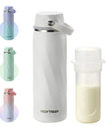 Top Shelf Portable Breastmilk Cooler Bottle With Heavy Duty Insulation Keeps Fresh Nursing Milk Ice Cold For Thirty Six Hours Leakproof Travel Chiller For Busy Parents On The Go next to breastmilk storage container.
