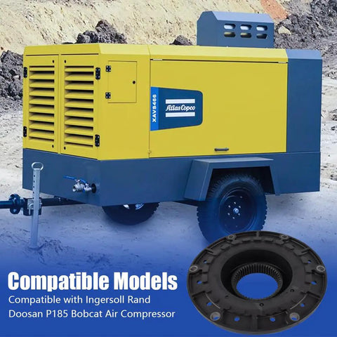 Flexible Coupling Kit For 48HE Portable Screw Air Compressors Replacement D48407 shown with compatible air compressor