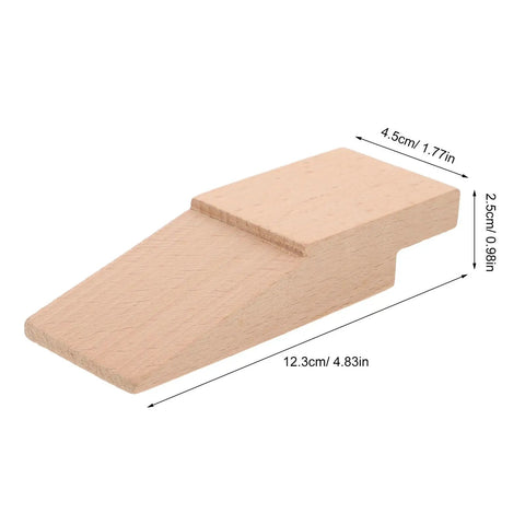 Two Pack Wood Bench Pin Block For Jewelry Workbench Clamp With Smooth Polishing Surface And Adjustable Support, side view