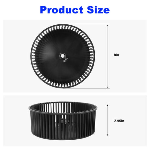 RV Blower Wheel Replacement for Air Conditioners, Compatible With Duo Therm Frigidaire Models, 8in diameter, 2.95in height