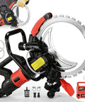 Close-up of 12000W Wall Chaser Concrete Cutter With 16 Inch Electric Ring Saw, showing blade and ergonomic handle design.
