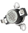 Dryer High Limit Thermostat D510701 L225-40F For Heavy Duty Dryers, round black ceramic thermostat with metal terminals