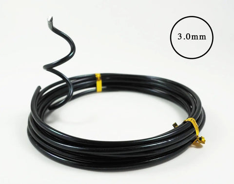 3.0mm black Beginner Friendly Anodized Aluminum Bonsai Wire Set With Canvas Bag Five Size Options 1.0Mm 1.5Mm 2.0Mm 2.5Mm 3.0Mm About 147 Feet Total Easy Bend Aluminum Bonsai Training Wire Choose Your Color Black coiled wire for bonsai training