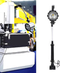 24W LED Machine Work Light With 360 Degree Adjustable Head, Rugged Aluminum Alloy Body, Explosion Proof Build, 24V Power Supply shown with CNC machine