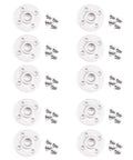 Set of 10 silver aluminum 25T servo horn discs with screws for MG995/MG996 standard servos